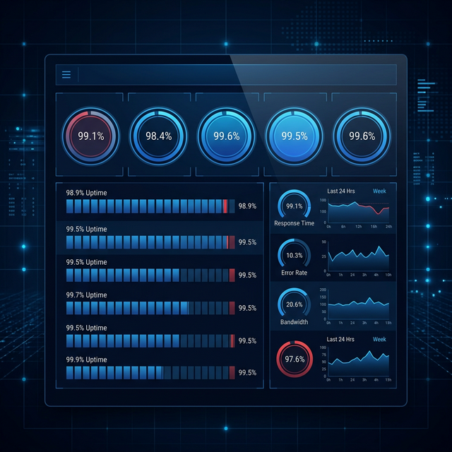 SLA performance metrics dashboard